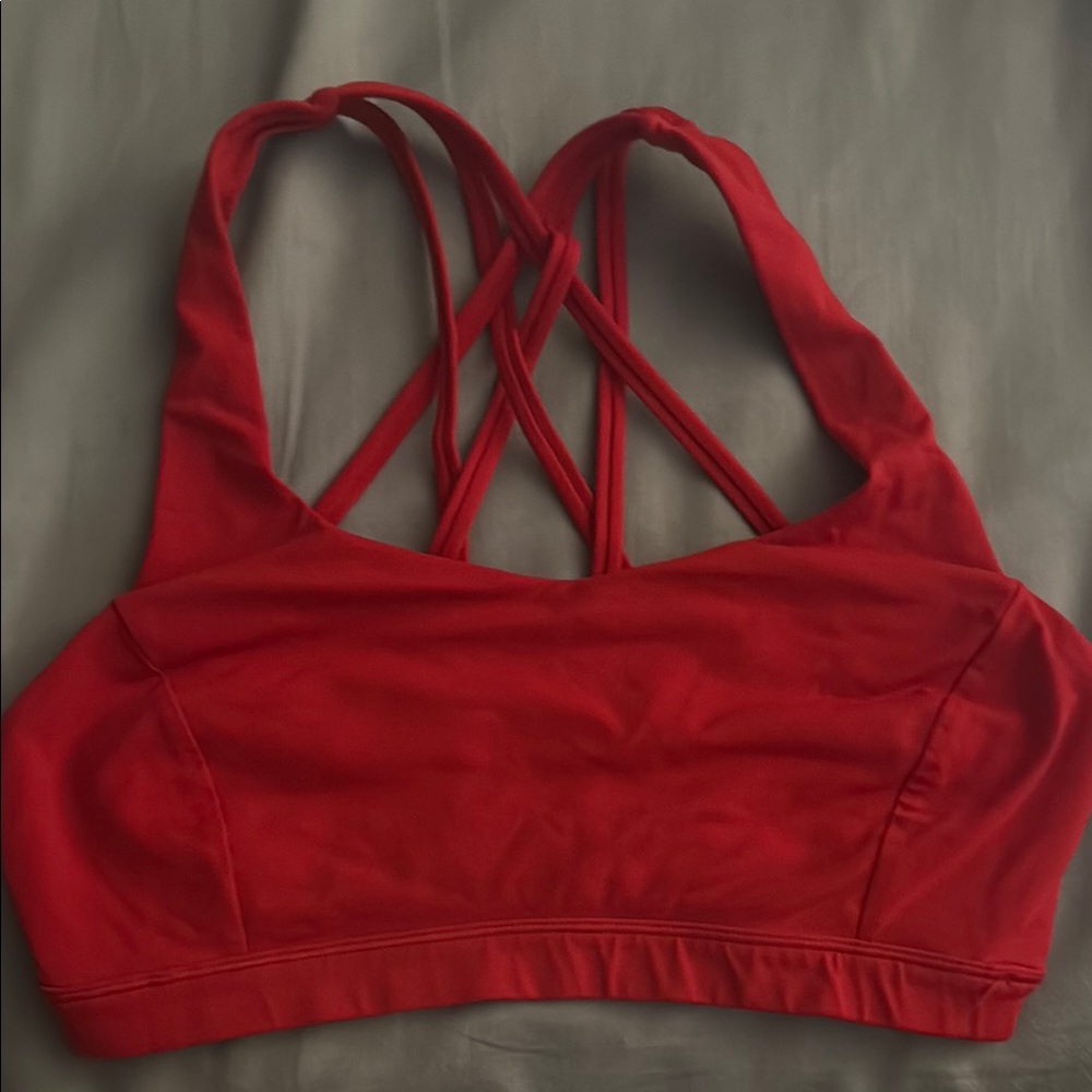 Red Strappy Sports Bra - Women Intimates & Sleepwear